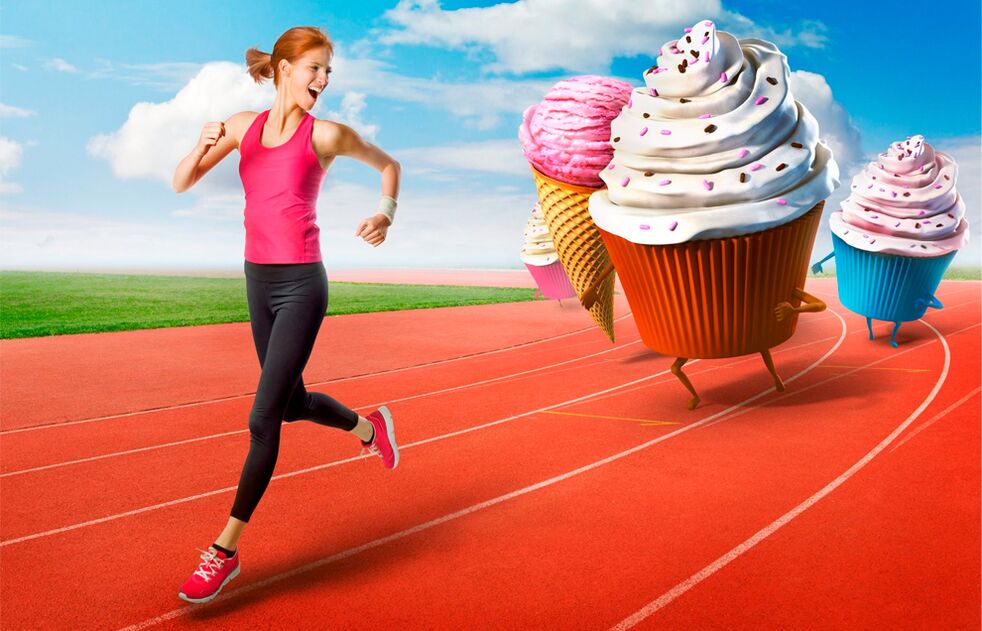 Deporte e evitando os carbohidratos simples para unha figura delgada