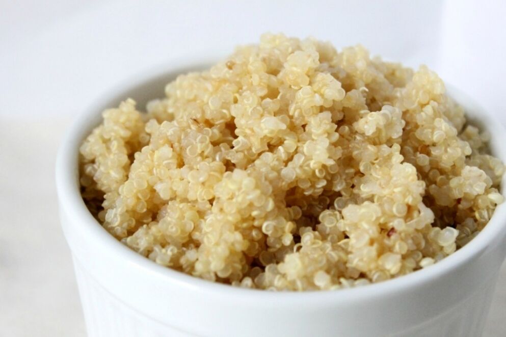 quinoa para a dieta de 6 pétalos